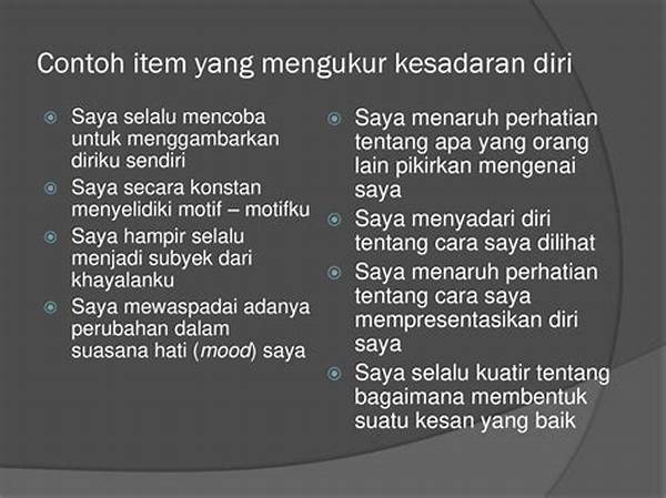 Kesadaran Diri Dalam Pengambilan Keputusan.